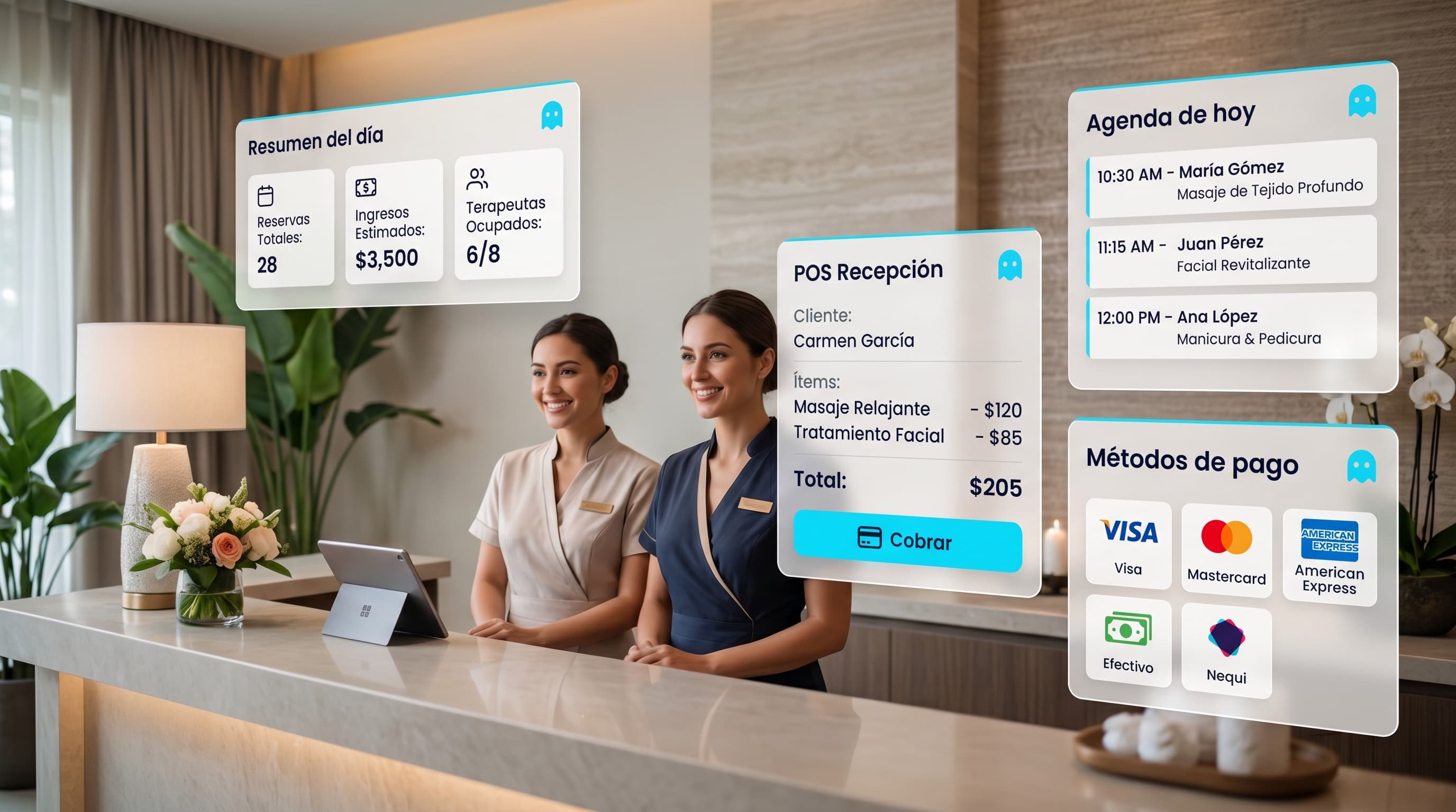 Colombian spa running on PhantomApp