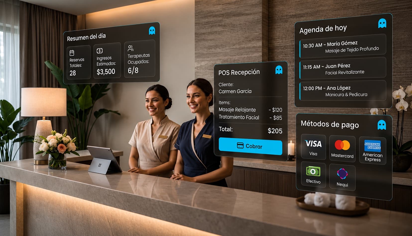 Colombian spa running on PhantomApp